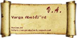 Varga Abelárd névjegykártya