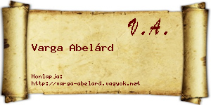 Varga Abelárd névjegykártya