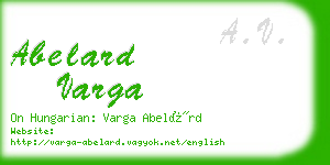 abelard varga business card